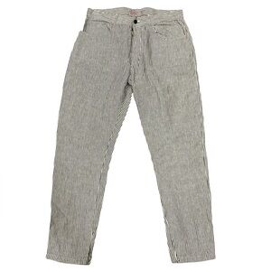 Alex Crane Men’s White/Black Striped Slim Linen Pants